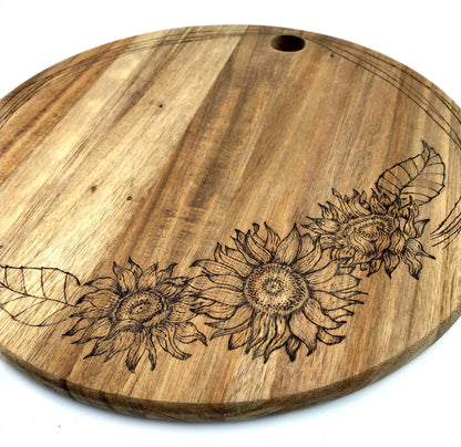 Round Acacia Serving Tray