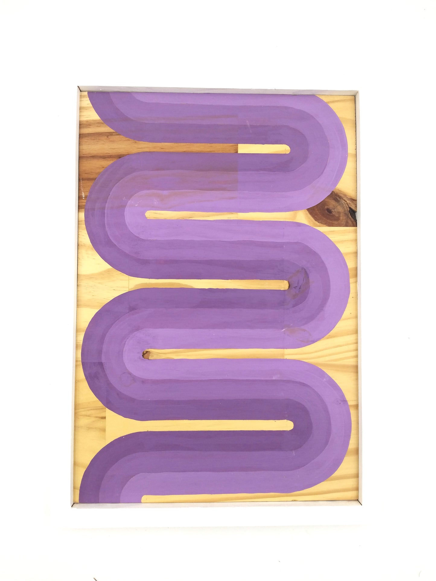 12.5"x17.5" Rhubarb & Pearl purple art piece