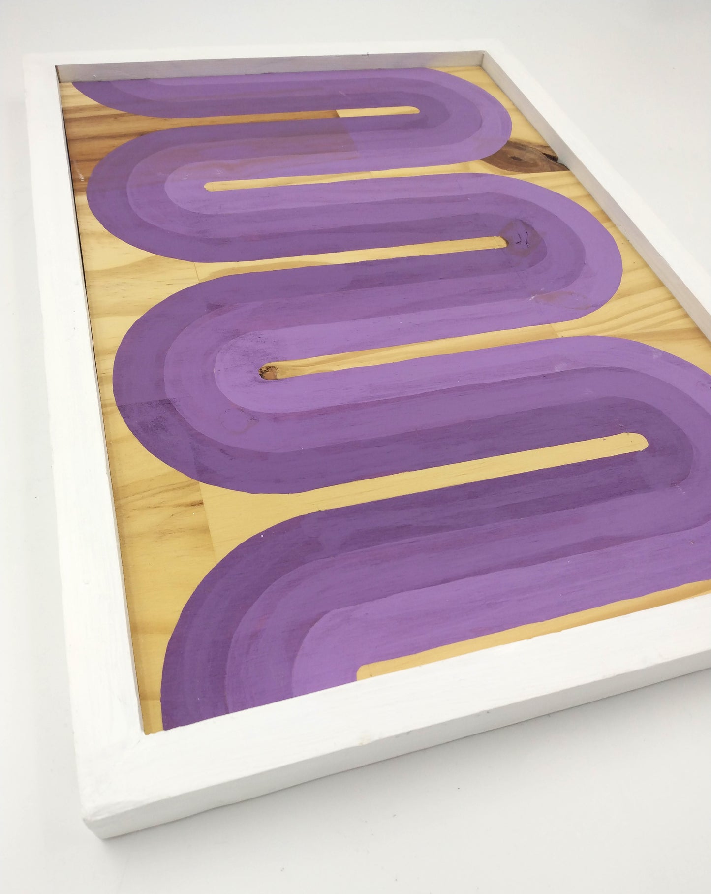 12.5"x17.5" Rhubarb & Pearl purple art piece