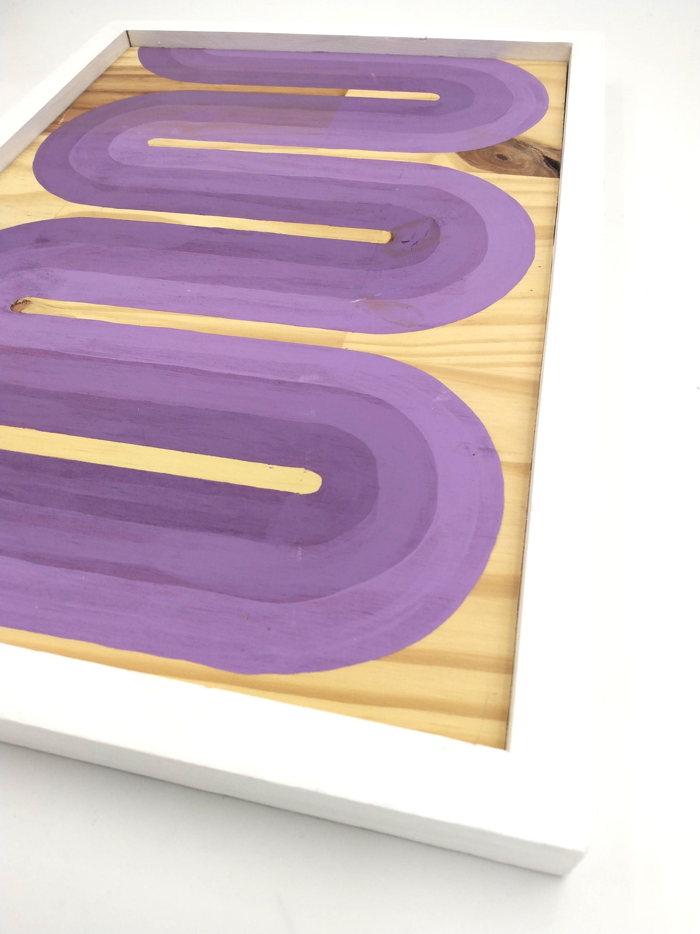 12.5"x17.5" Rhubarb & Pearl purple art piece