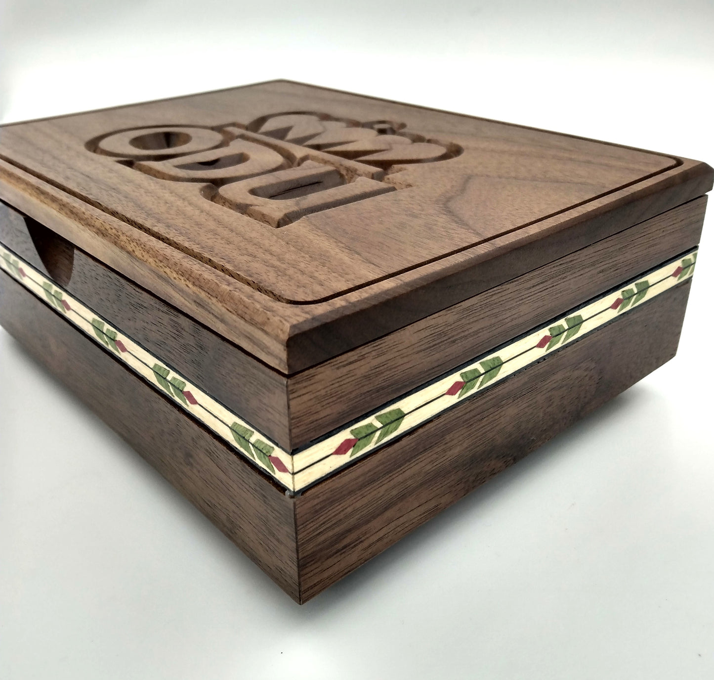 Large Walnut College Logo Boxes