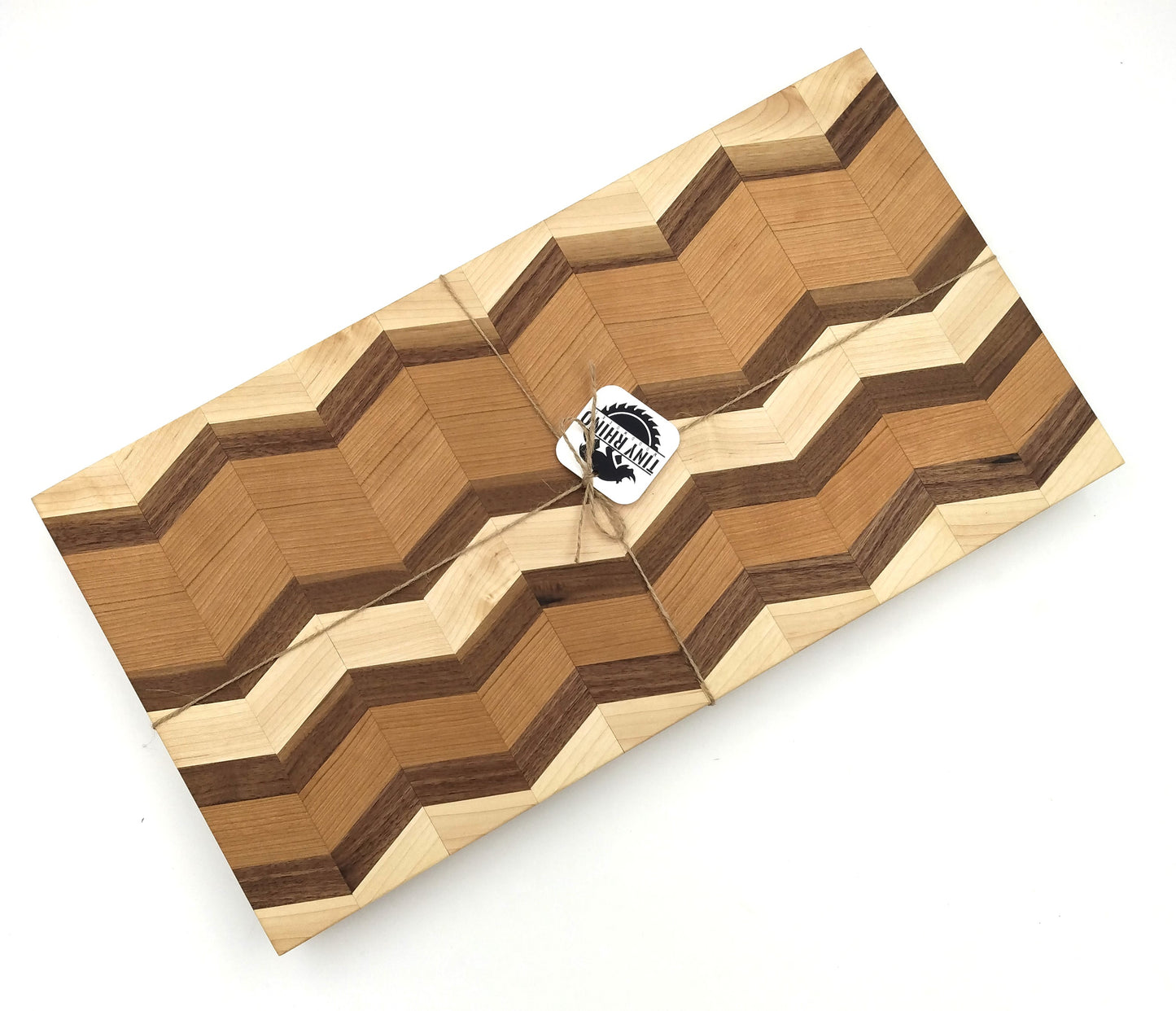 Maple, Cherry, and Walnut Chevron Cutting Board