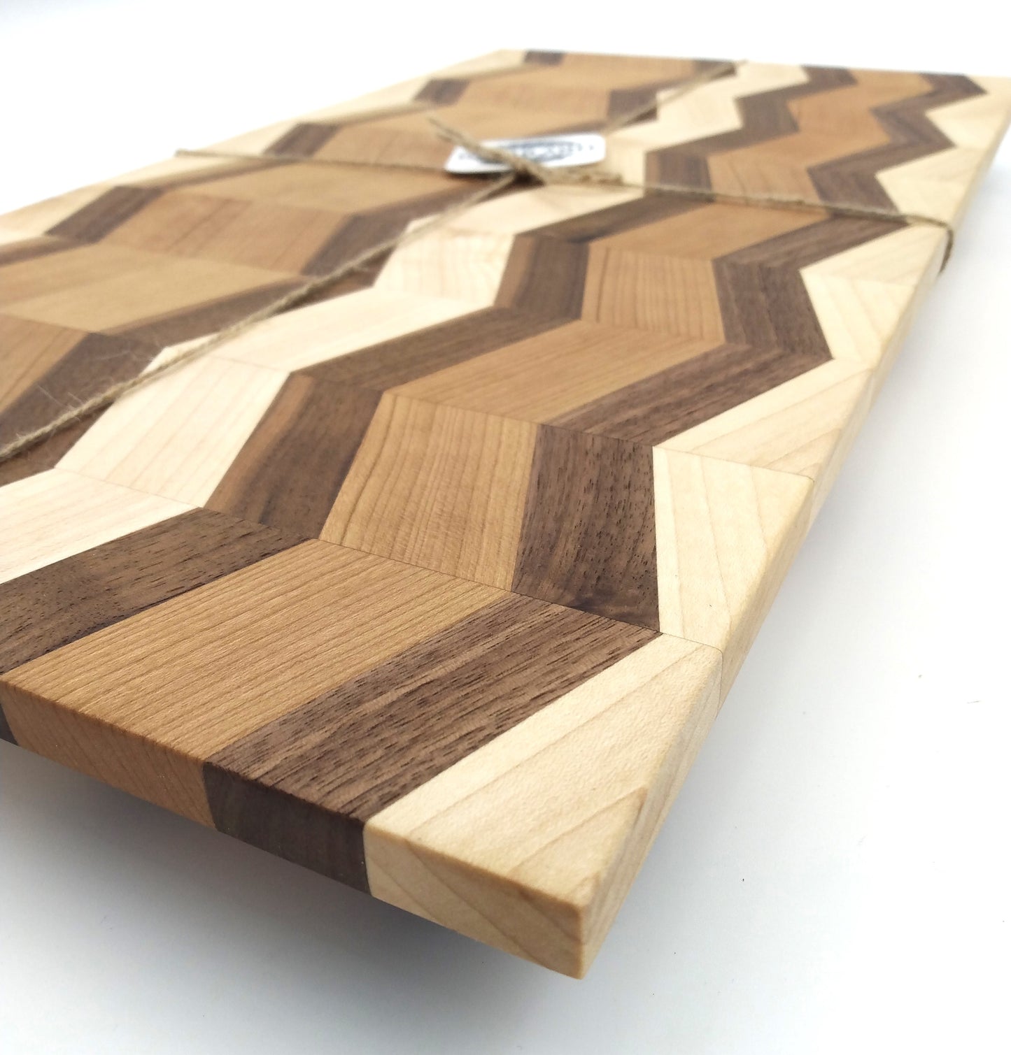 Maple, Cherry, and Walnut Chevron Cutting Board