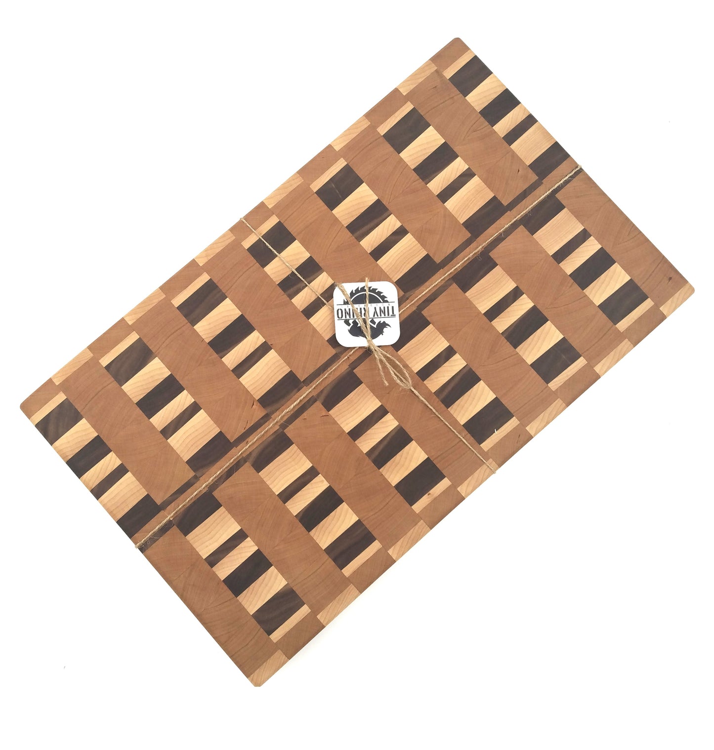 Maple, Cherry, and Walnut Two Stripe Cutting Board