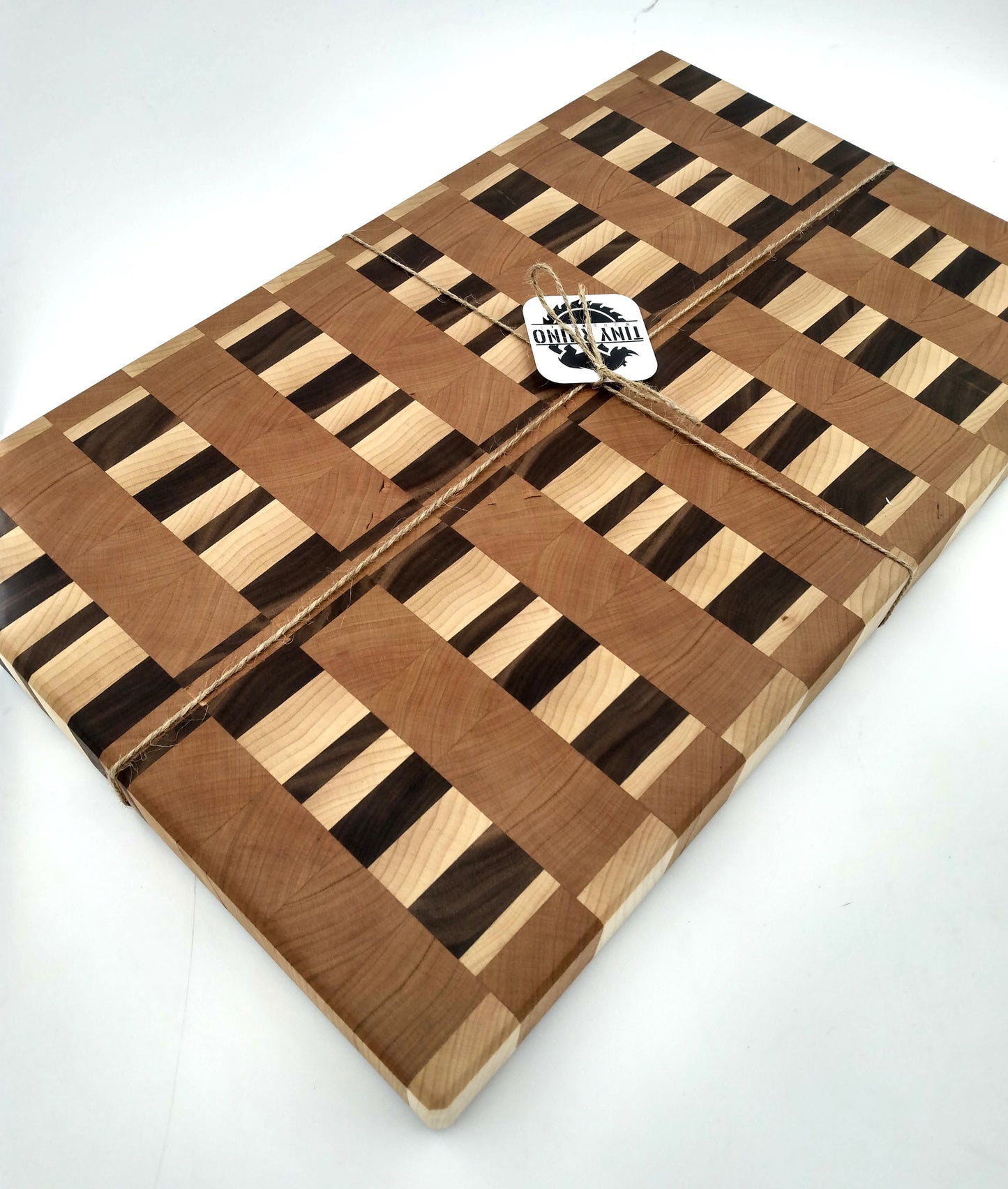 Maple, Cherry, and Walnut Two Stripe Cutting Board