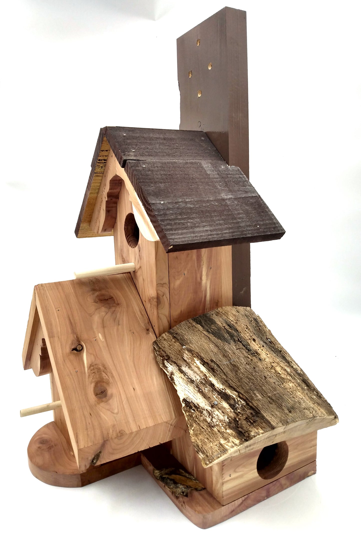 Large Aromatic Cedar 3 Chamber Birdhouse