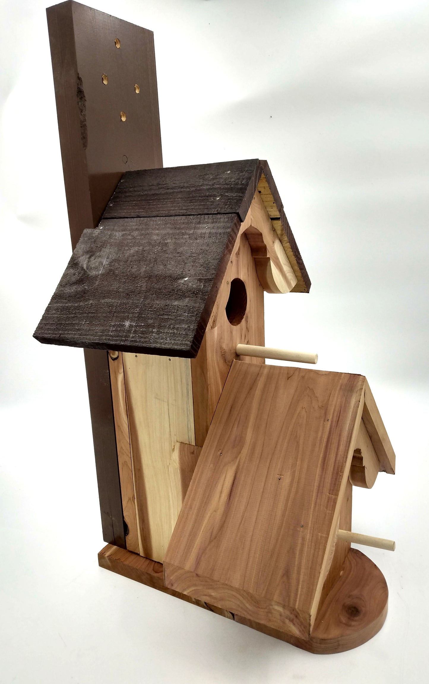 Large Aromatic Cedar 3 Chamber Birdhouse