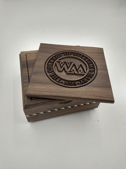 Large Walnut College Logo Boxes