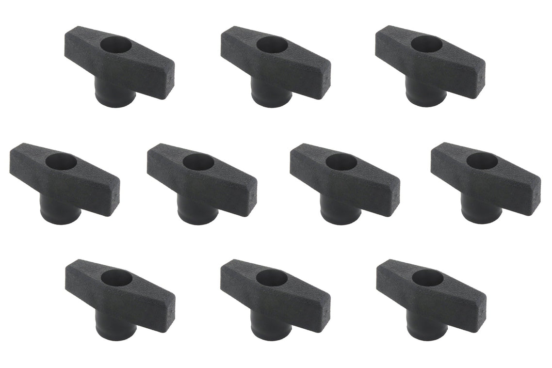 1/4-20 2" Wide Snap Lock T Knobs for Female or Male Threads