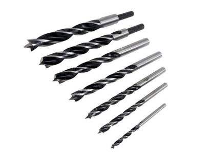 Twin Land Brad Point Drill Bit Set 1/8" to 1/2" - 7 Pieces in Pouch