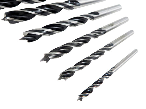Twin Land Brad Point Drill Bit Set 1/8" to 1/2" - 7 Pieces in Pouch