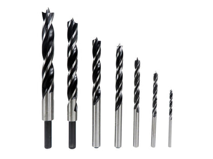 Twin Land Brad Point Drill Bit Set 1/8" to 1/2" - 7 Pieces in Pouch