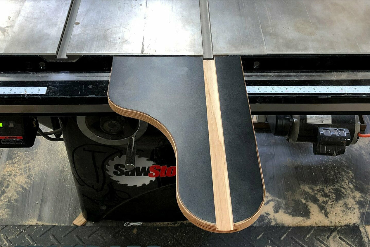 Izzy Swan Clamp-On Table Saw Infeed Saddle Extension