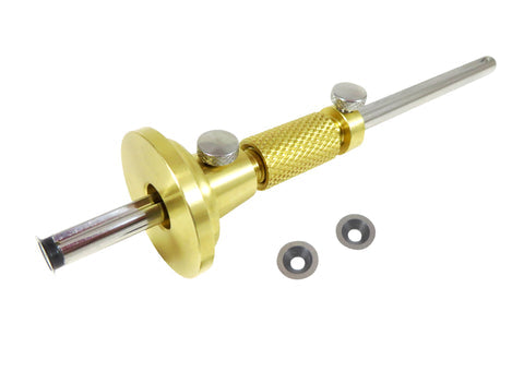 Solid Brass Wheel Marking Cutting Gauge with Micro Adjust and 2 Extra Cutters