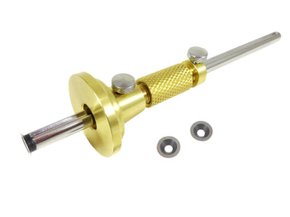 Solid Brass Wheel Marking Cutting Gauge with Micro Adjust and 2 Extra Cutters