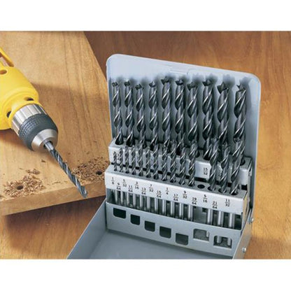 1/4" Deluxe 25 pc. Brad Point Drill Bit Set