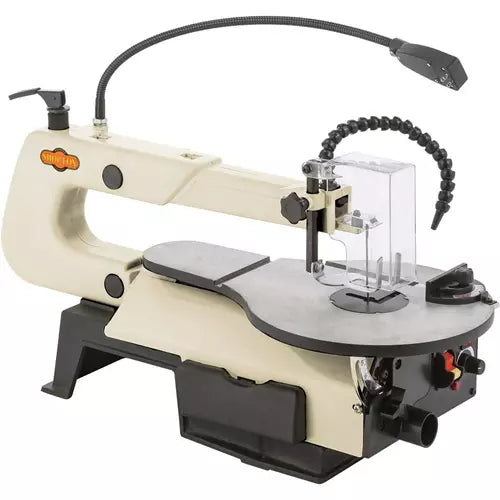 16" Variable Speed Scroll Saw w Foot Switch, LED, Miter Guage, & Rotary Shaft